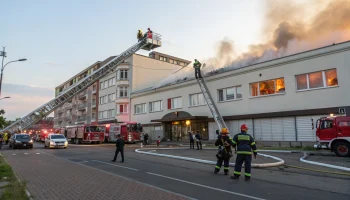 Пожар на крыше магазина у жилого дома потушен