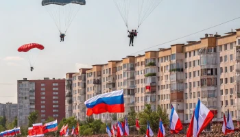 Барнаул отметил 95-летие ВДВ авиашоу, выставками, спортивными состязаниями и семейным праздником
